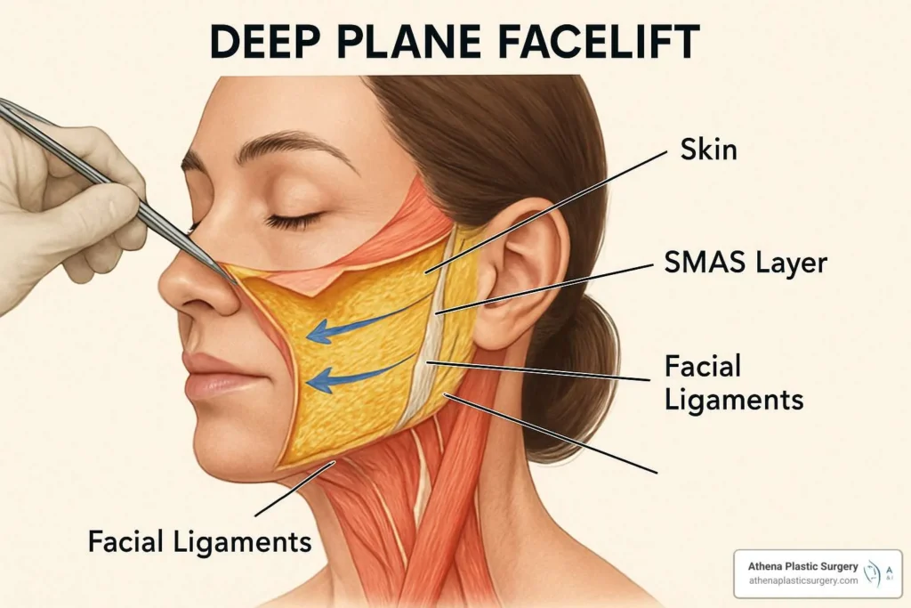 facelift superfacial vs. deep plane diagram