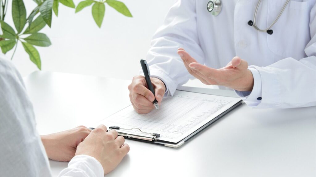 Doctor discussing treatments with a patient
