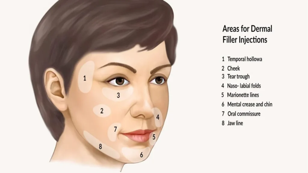 Areas for Dermal Filler Injections