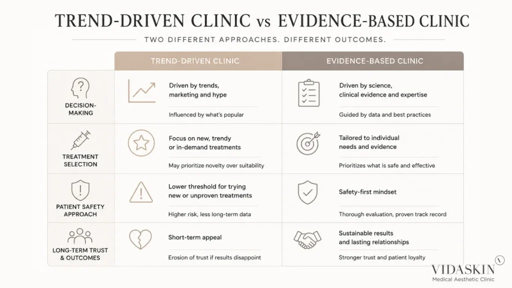 Trend-driven clinic vs Evidence-based clinic